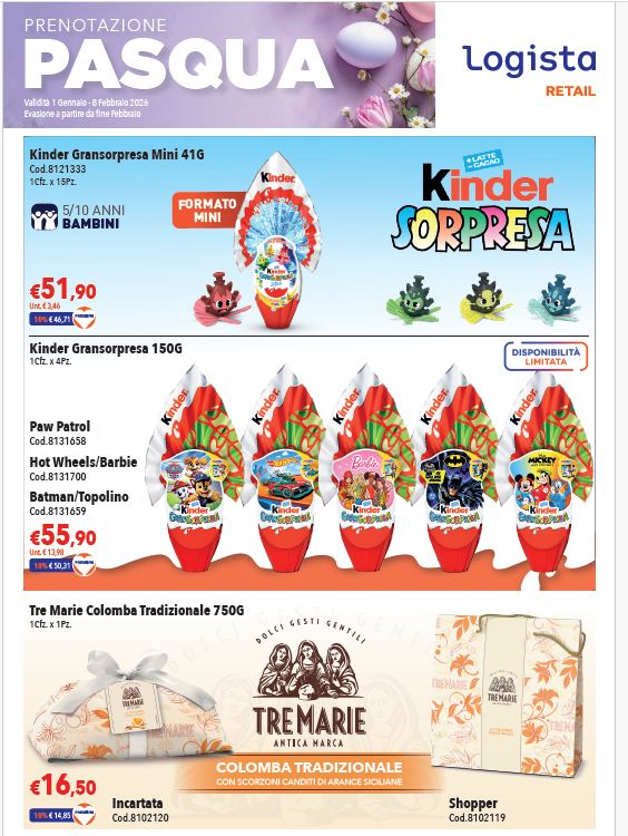 Volantino Prenotazione Pasqua 2026