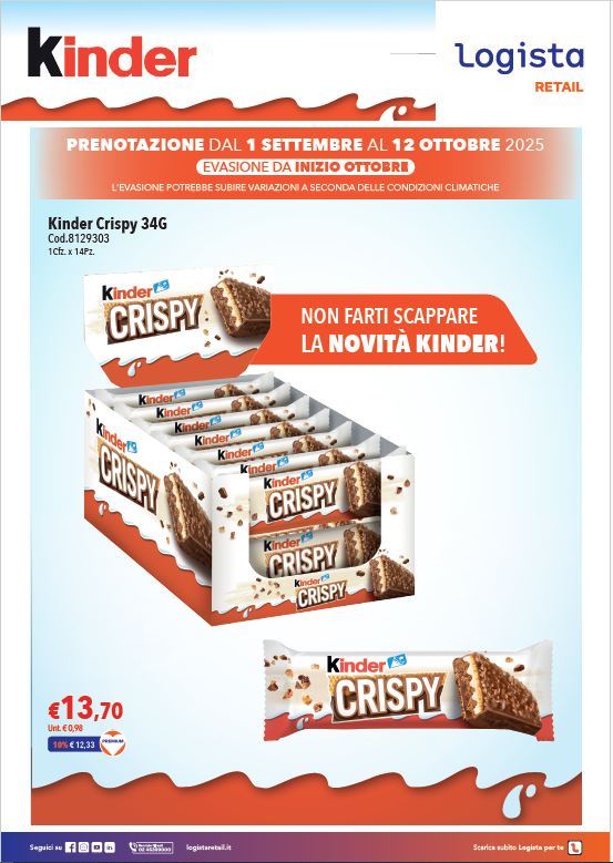 Volantino Prenotazione Kinder 2025
